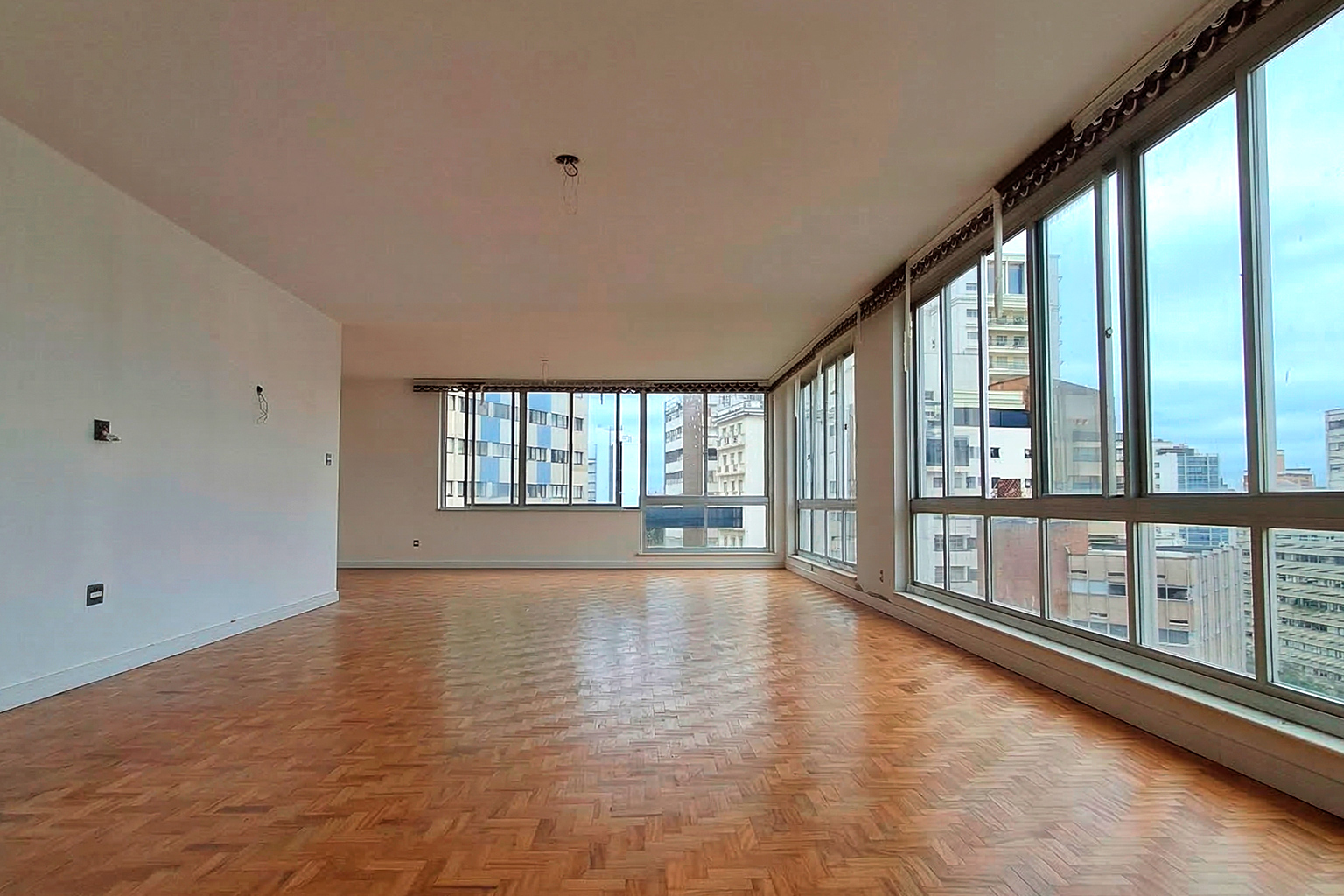 Sala integrada com vista 360 graus apartamento Maranhão 730 Higienópolis